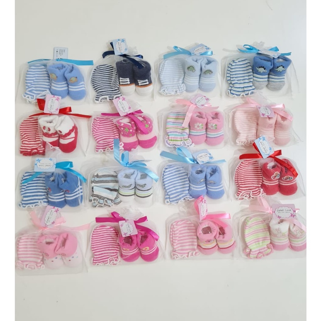 Catell Love Mitten Booties Tile - Sarung Tangan Kaki Bayi