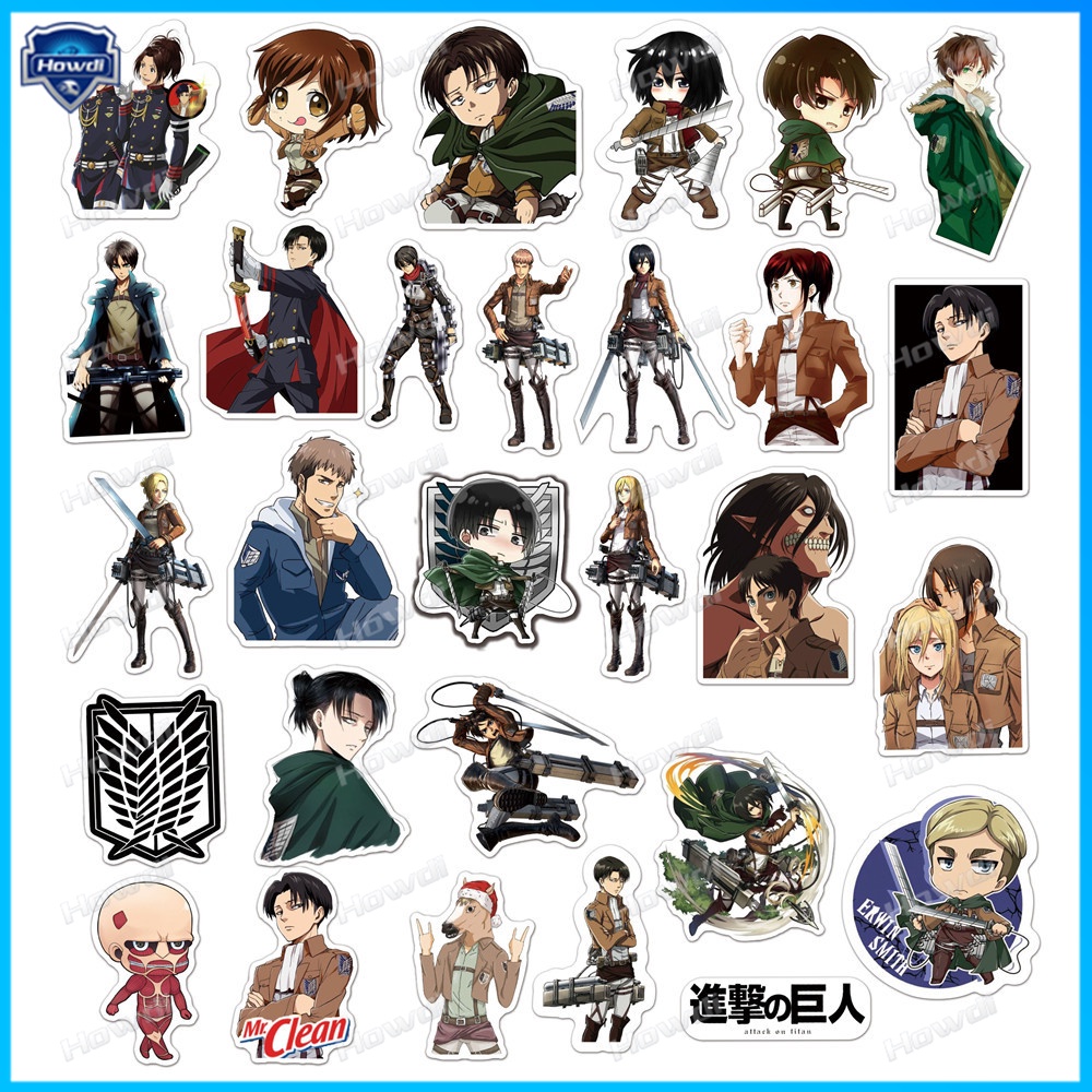 Stiker Attack on Titan Tahan Air Untuk Helm Motormobil