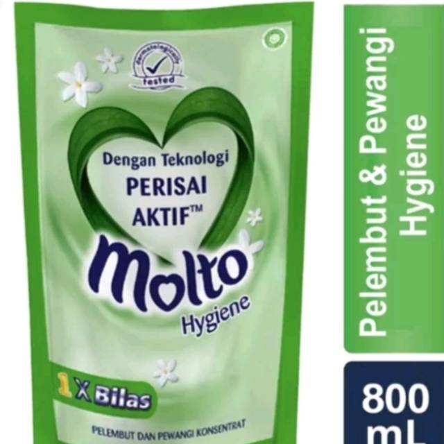 Molto Hygiene 800ml Pelembut dan pewangi konsentrat