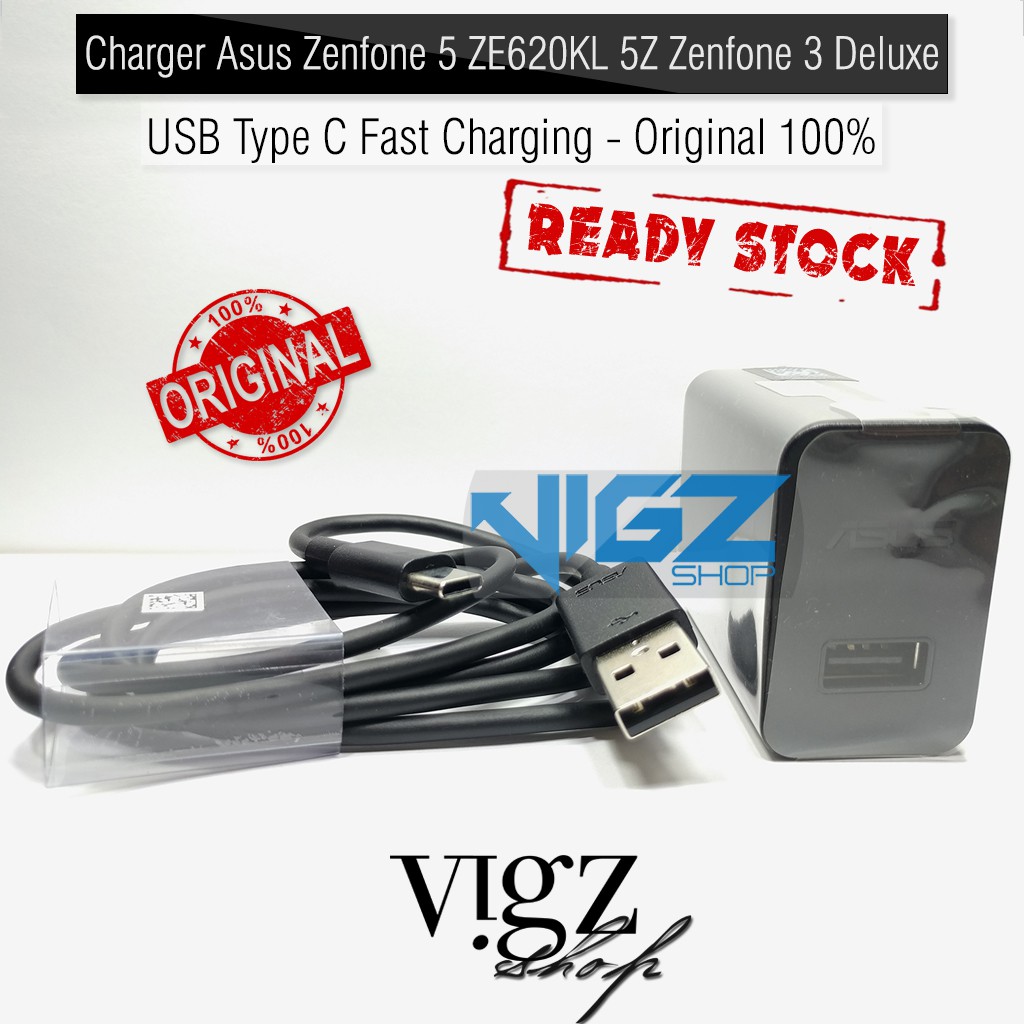 Charger Asus Zenfone 5 ZE620KL 5Z Zenfone 3 Deluxe USB Type C Fast Charging Original 100%