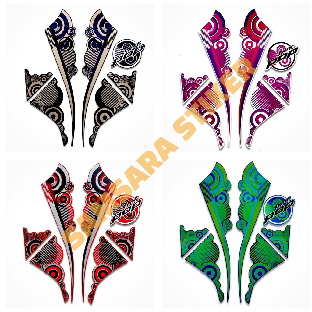 stiker tambahan body motor beat pop 2015