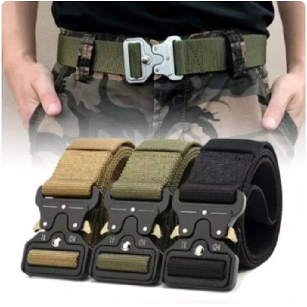 Gesper Belt Tactical Army Kepala Besi Solid