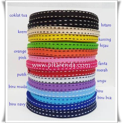 

HOT SALE PTK-03 : PITA BIS JAHIT STRIP (CEK STOK WARNA SEBELUM ORDER) PER METER !!!!