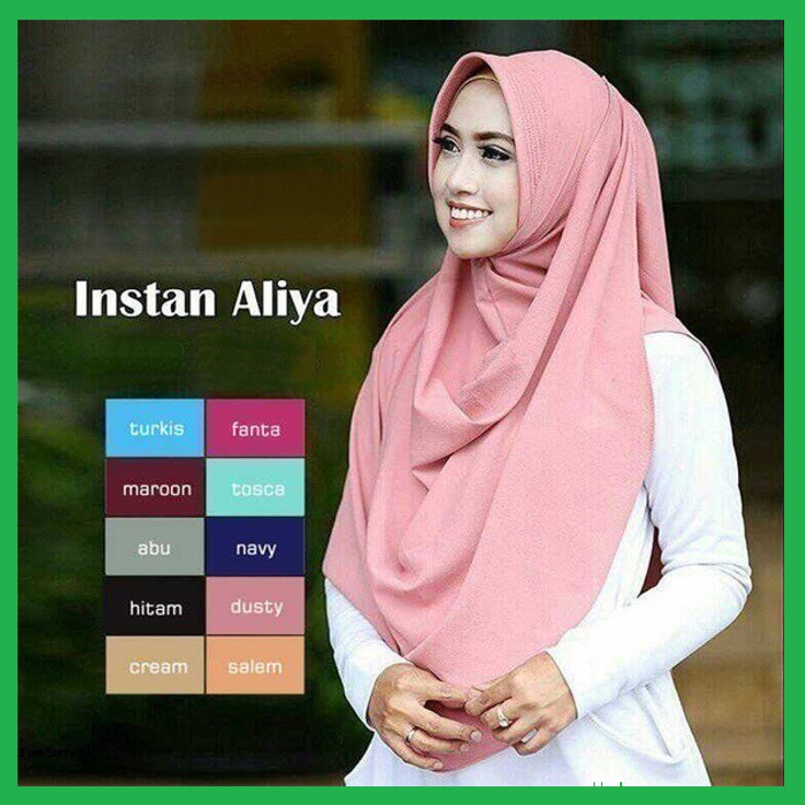 Hijab Instant Jilbab Diamond Georgette Aliya Pad