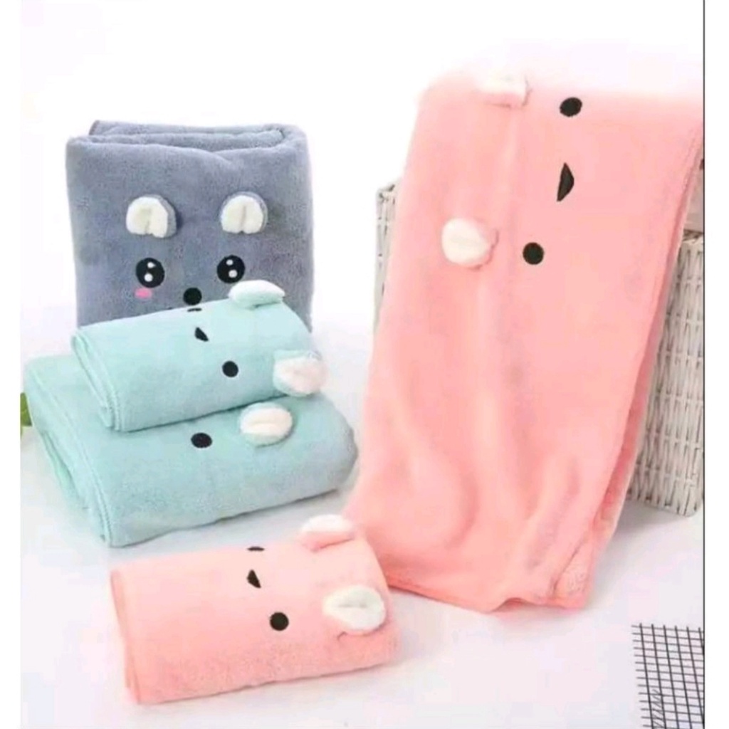 Handuk Bayi Microfiber Lembut 50x100cm dan 60x120 cm Handuk Anak Daya Serap Tinggi dan Lembut