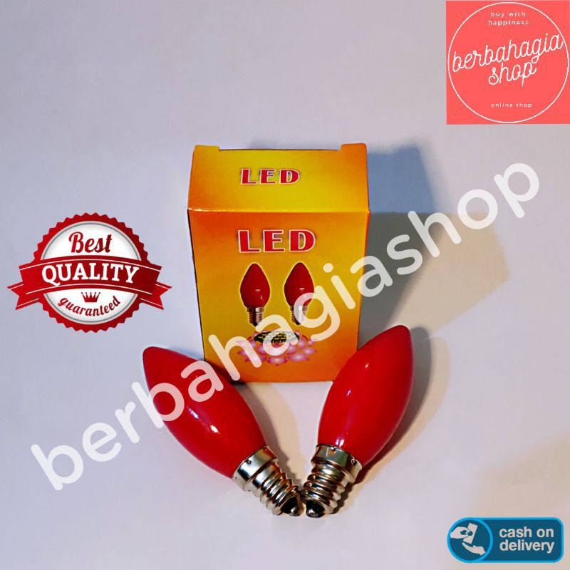 Lampu Bohlam Sembahyang Merah LED Sedang