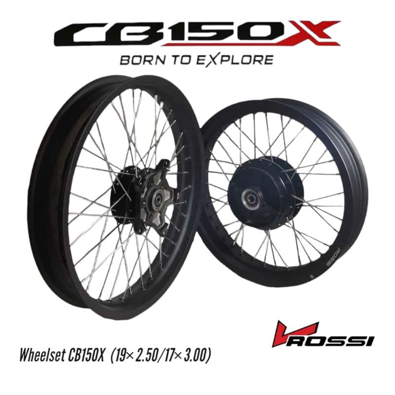 VELG SET/WHEEL SET HONDA CB150X RING ROSSI 19/250-17/300