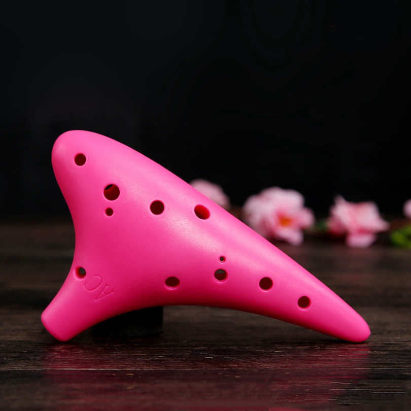 Seruling Ocarina Alto Nadac 12 Lubang Bahan Plastik Resin