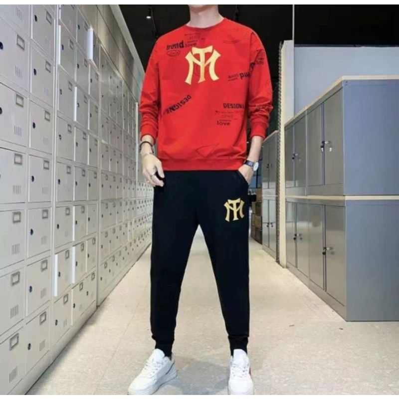 SET BAJU STELAN PRIA - STELAN PRIA - SET SWEATER PRIA DAN CELANA JOGGER PRIA - STELAN CELANA JOGGER DAN BAJU ATASAN SWEATER PRIA - BAJU FASHION PRIA - SET PAKAIAN PRIA TERBARU FASP