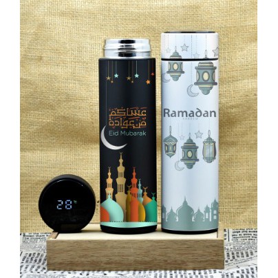 Custom Tumbler Termos Smart LED Temperatur Print UV Botol Minum Souvenir Promosi