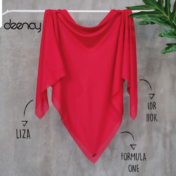 Jilbab Polos Liza Voal "Formula One/Merah Cabe" by Deenay