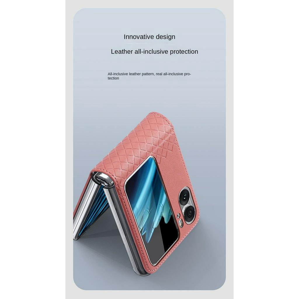 Oppo FindN2Flip Casing Hp Kulit Fashion Ada 3warna