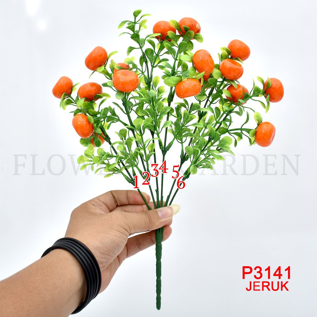 COD/TIB BUAH BUAHAN BUNGA TANGKAI PLASTIK BUNGA ARTIFISIAL BUNGA HIASAN P3141-2