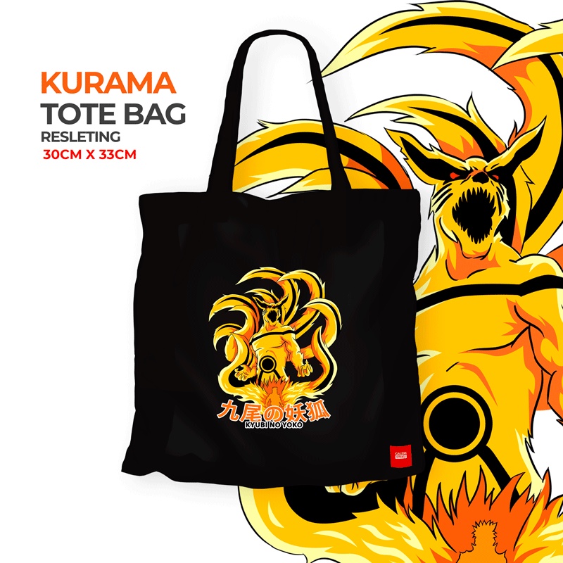 Naruto Tote Bag Kanvas Anime Kyubi LIMITED EDITION / Kurama / Akatsuki / Itachi Uciha / Totebag Boruto