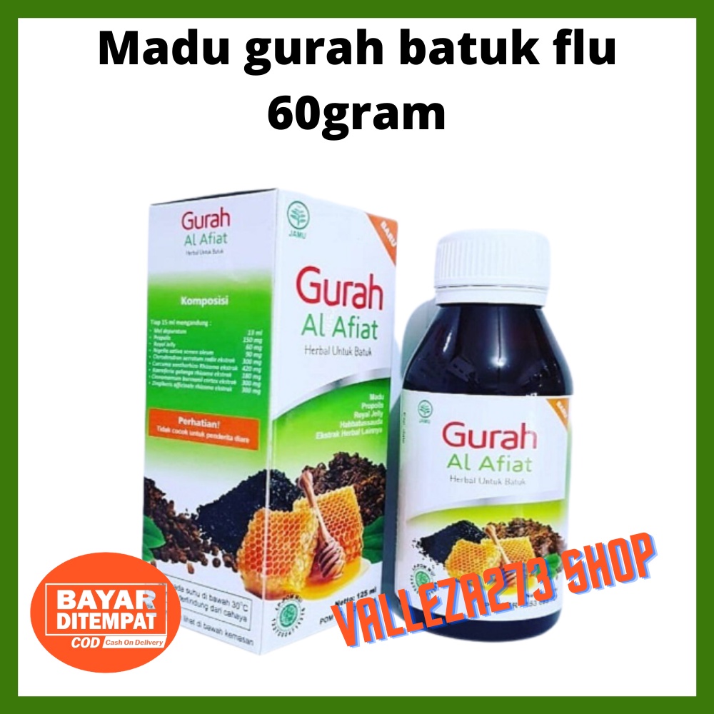 

Madu gurah Syrup Gurah Al Afiat 60ml Herbal Batuk