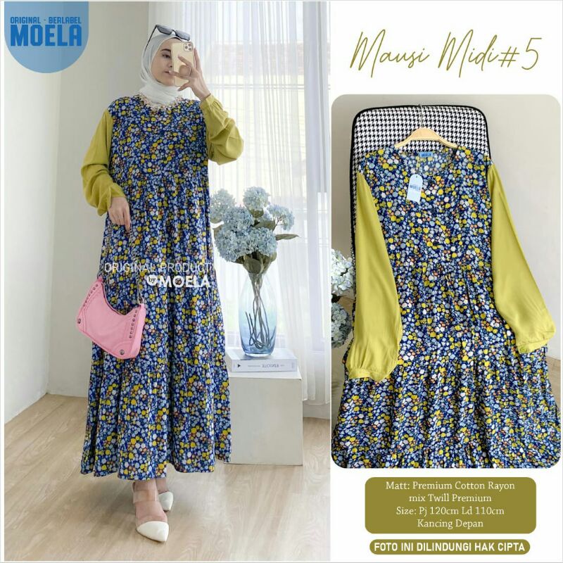 MAUSI, LUCY,MIOMI,BISTY Midi Dress Ori by Moela