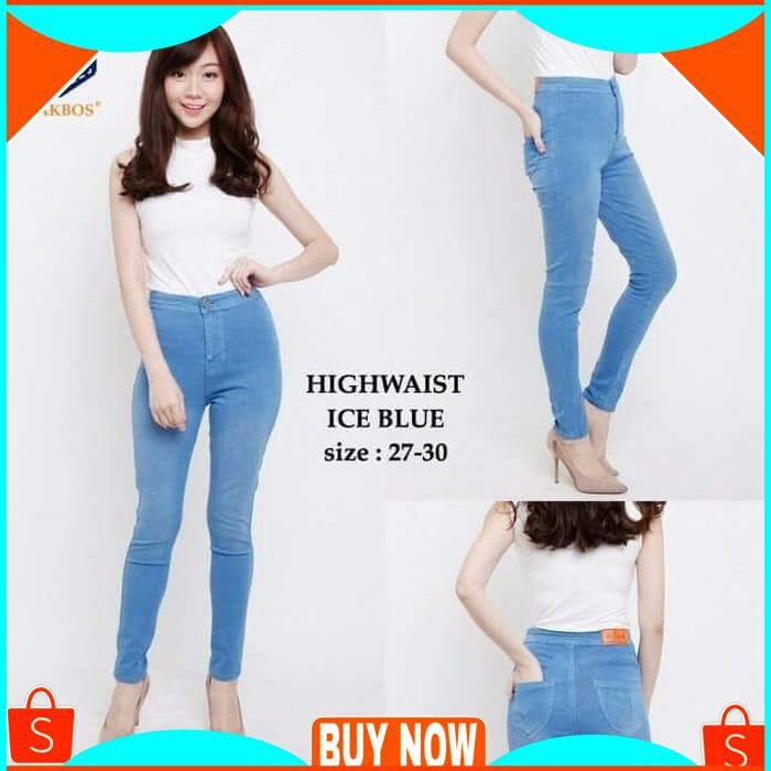 ice blue high waist jeans