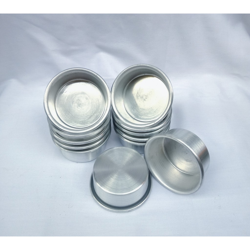 Alumunium Cetakan Kue Bolu Mini diameter 7.5 cm dan tinggi 3 cm. isi12pc