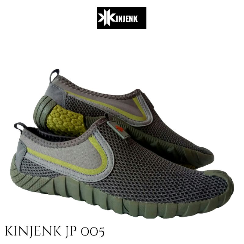 Kinjenk jp 005 sepatu wanita slip on & mules flat balerina dark grey stabilo