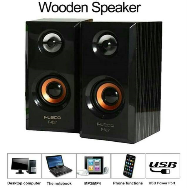 Speaker Aktif Portable Fleco F-017/F-026/F-530 - Speaker Komputer Super Bass - Speaker Audio PC / HP / TV / Laptop BISA COD