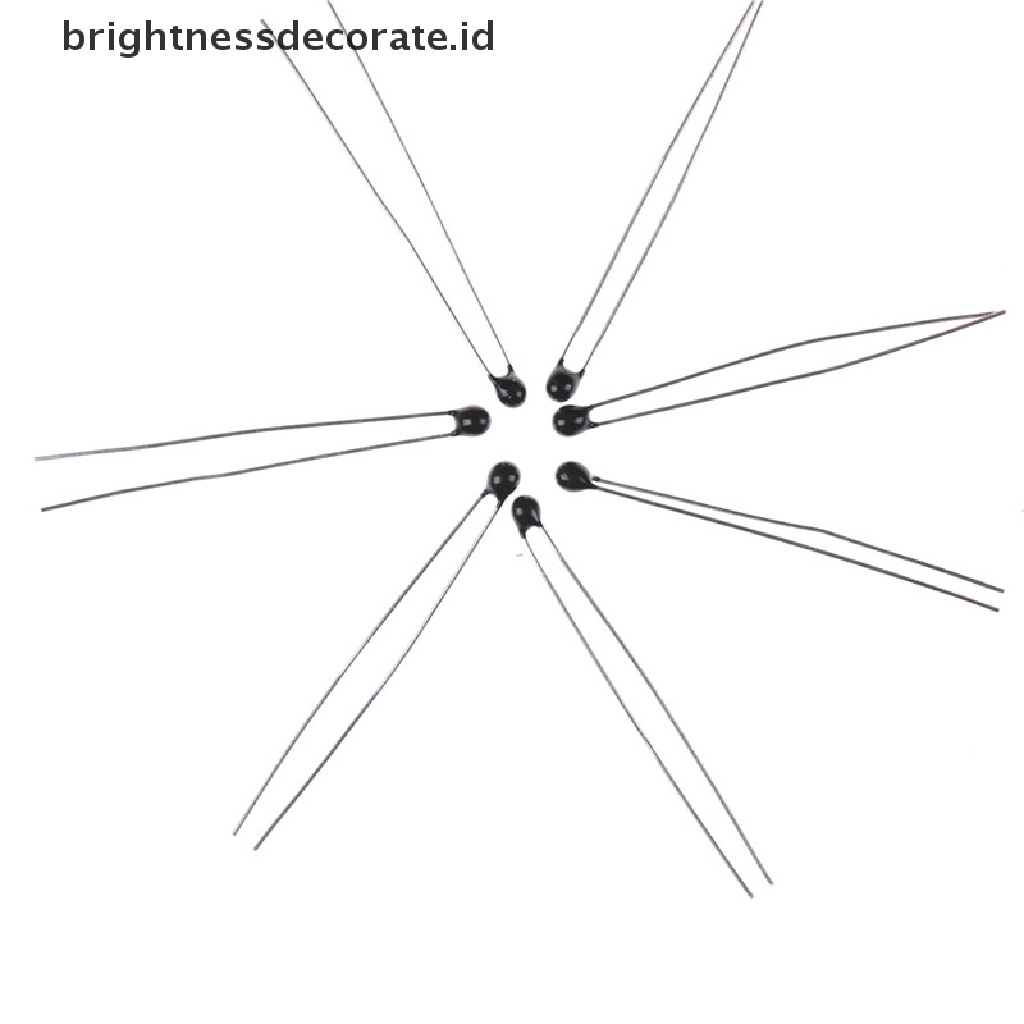 10pcs Sensor Suhu Thermistor Ntc-Mf52-103 / 3435 10k Ohm 1%
