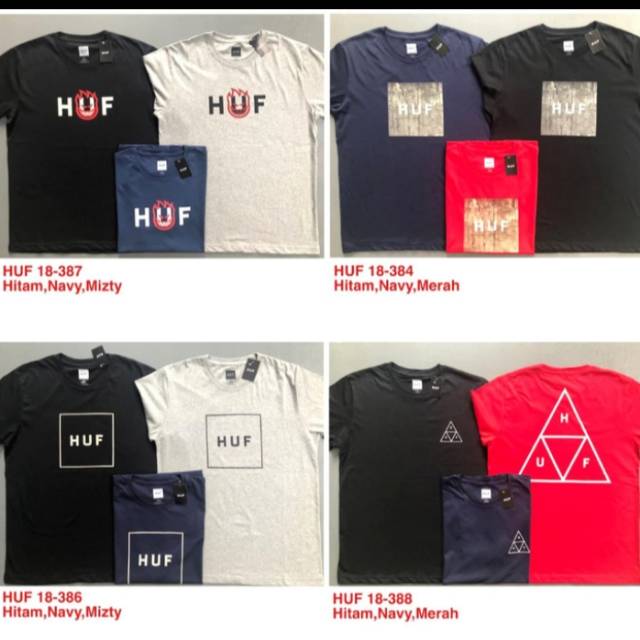 kaos pria HUF original Fo cotton 100%