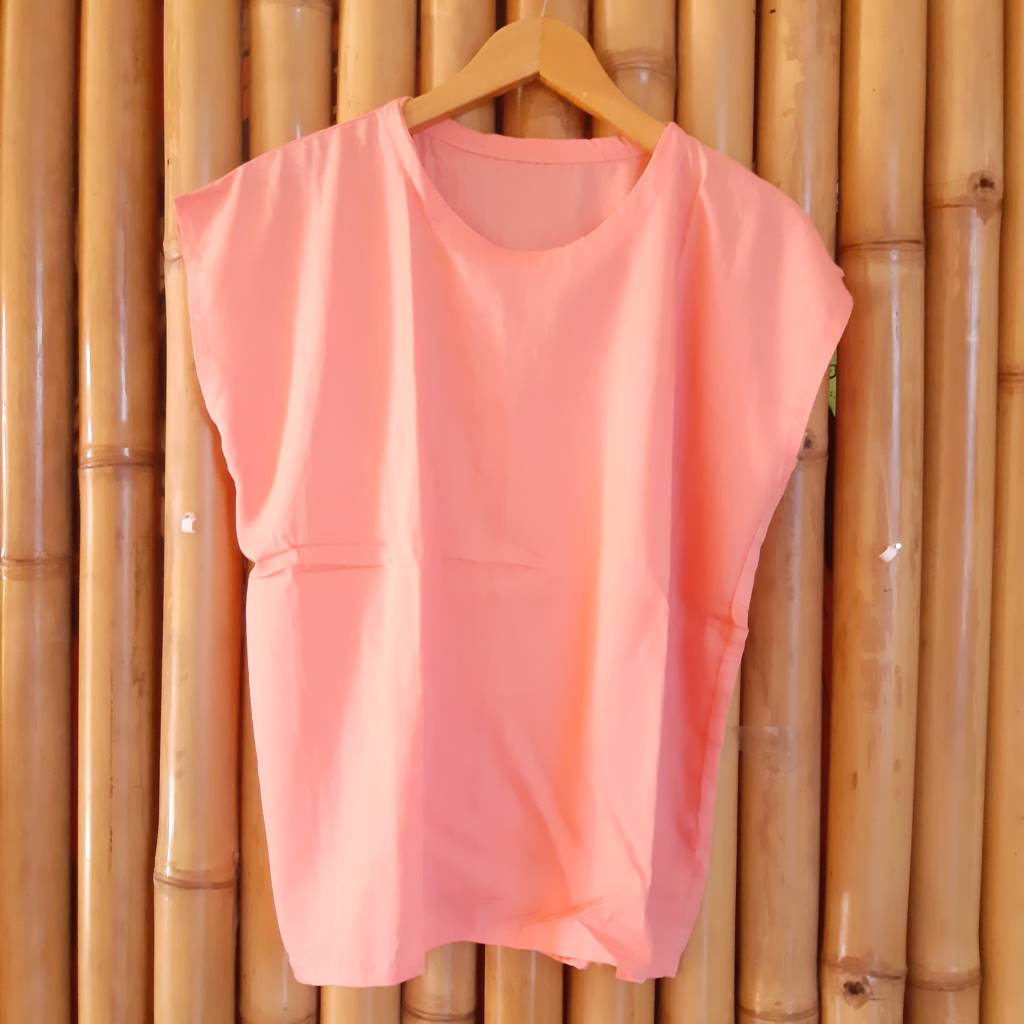Baju Atasan Bali Polos Lembut dan Adem-Peach