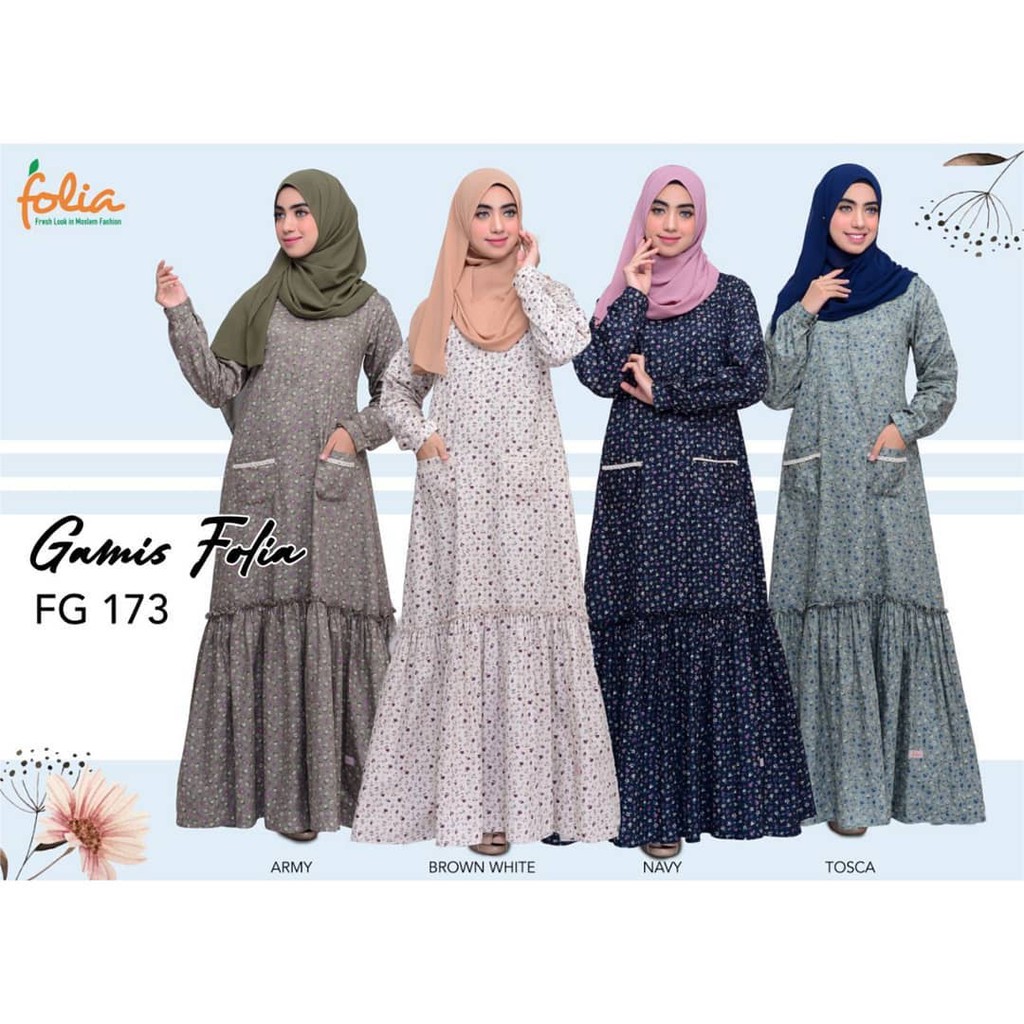 gamis folia fg 173 terbaru original