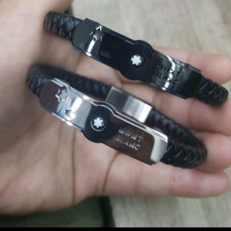 Gelang Kulit Montblanc stainless steel anti karat selamanya