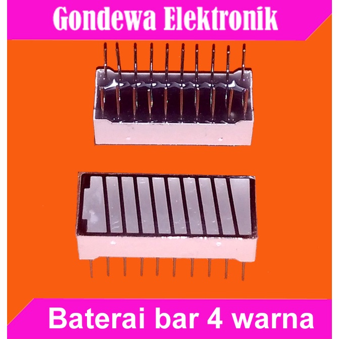 Led bar grafik baterai power indikator 10 segmen 4 warna