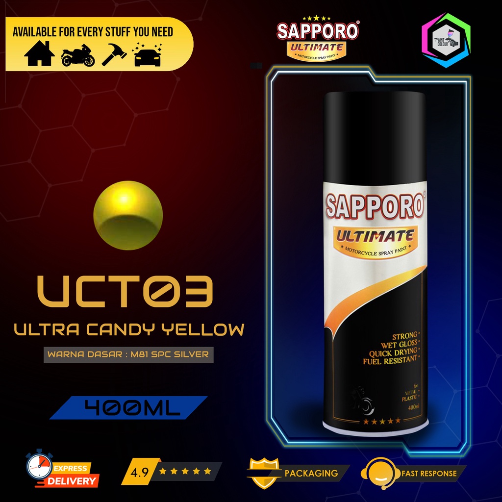 SAPPORO ULTIMATE Cat Semprot UCT03 - ULTRA CANDY YELLOW