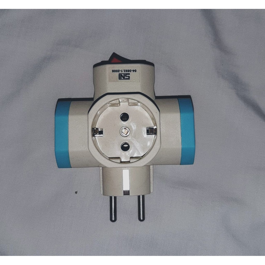 Jual STEKER 3 TIGA COLOKAN T ARDE PLUS + SAKLAR ON OFF FLASH SNI STOP ...