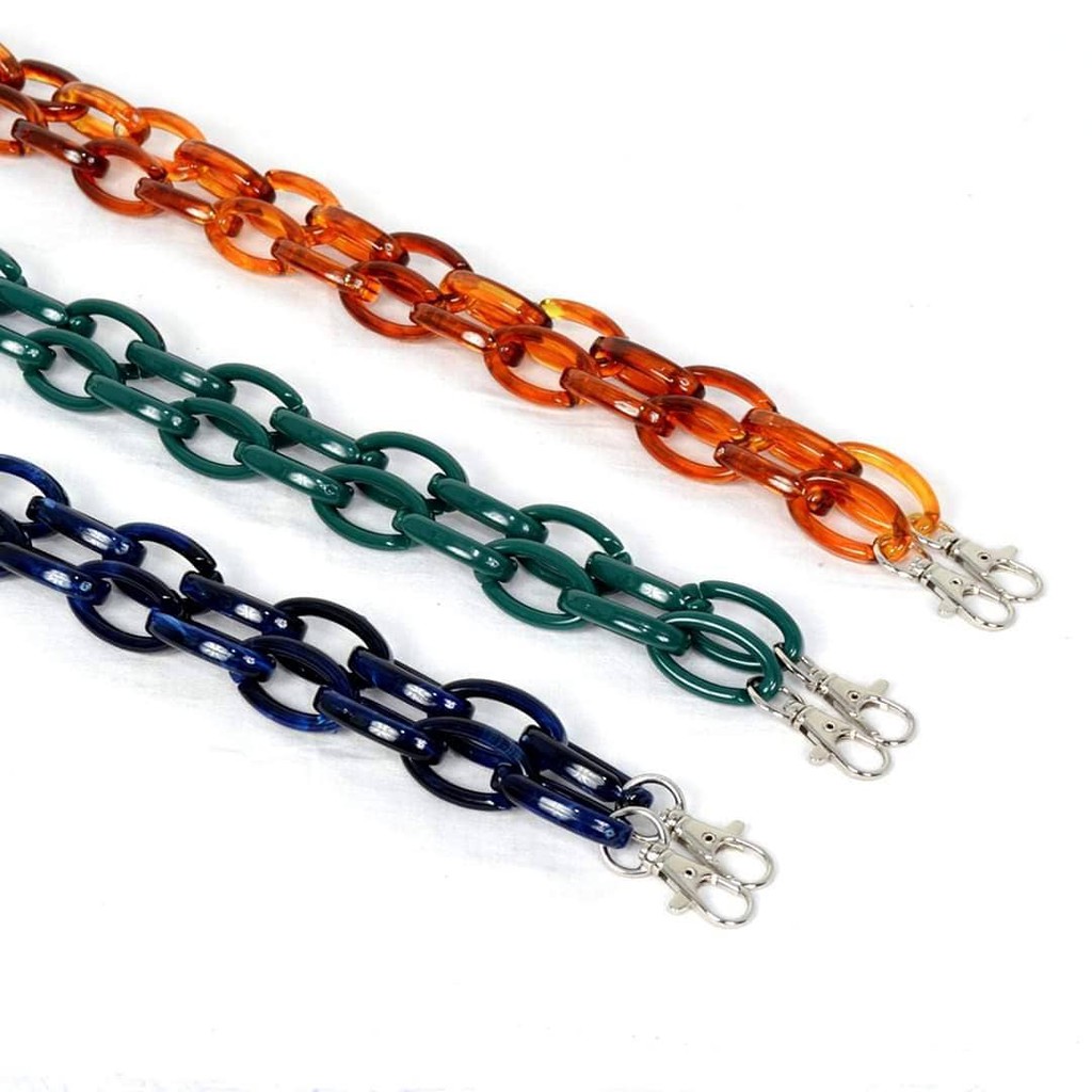 Chain Strap Tali Rantai Kombinasi Mini 3 Warna Bahan Acrylic Wanita Import CY25