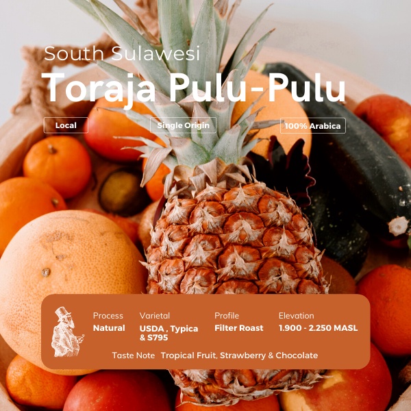 

Biji Kopi Arabika Toraja Pulu-Pulu Natural - Filter Coffee