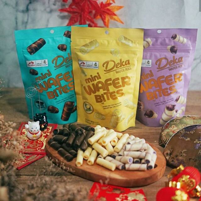 

DEKA MINI WAFER BITES UBI UNGU, DURIAN, COKLAT DUA KELINCI