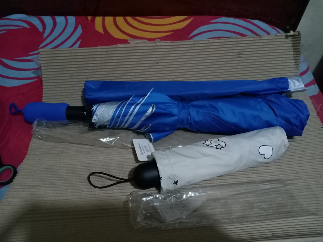 Tabasa Payung Golf Lipat Dua Polos Warna Warni Besar 2 Sablon