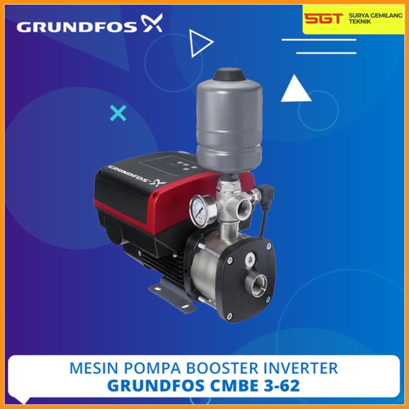 Mesin Pompa Dorong Booster Pump Grundfos CMBE 3-62 Inverter Pompa Air