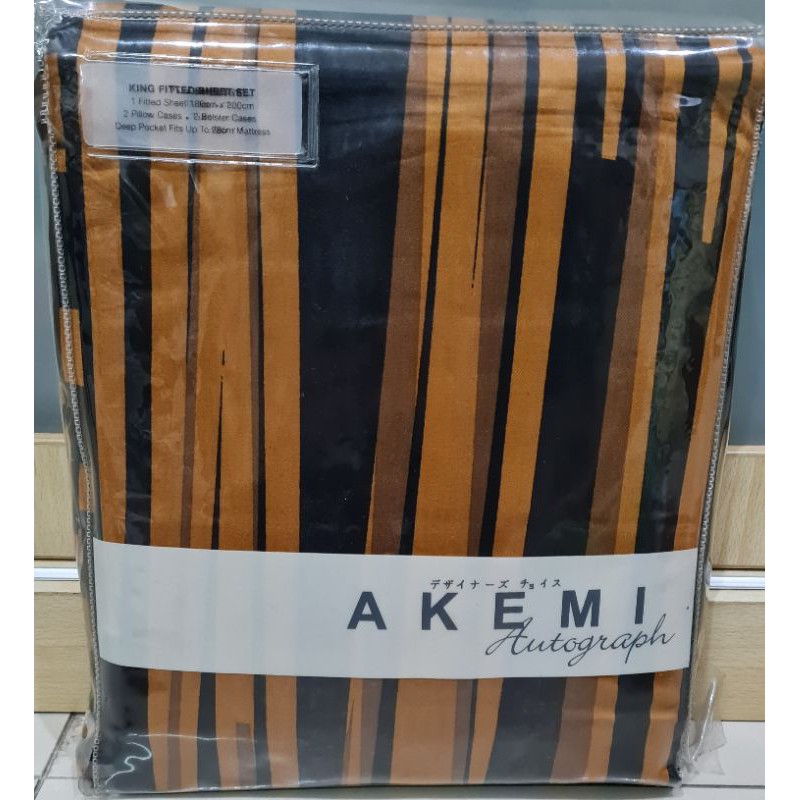 AKEMI 100% Cotton Sateen Acacia Collection 180x200 Sprei King Size