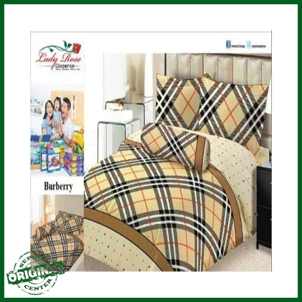 SEPREI LADY ROSE / SPREI LADY ROSE BURBERRY QUEEN 160 No.2 SEPRAI GARIS SILANG POLKA DOT