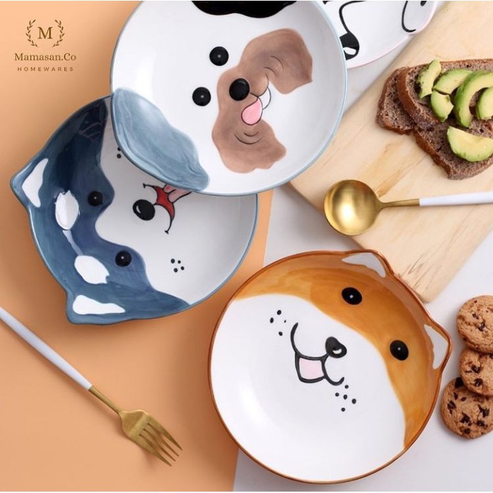 Dog Series Set | Set Alat Makan | Alat Makan Keramik by Mamasan.Co