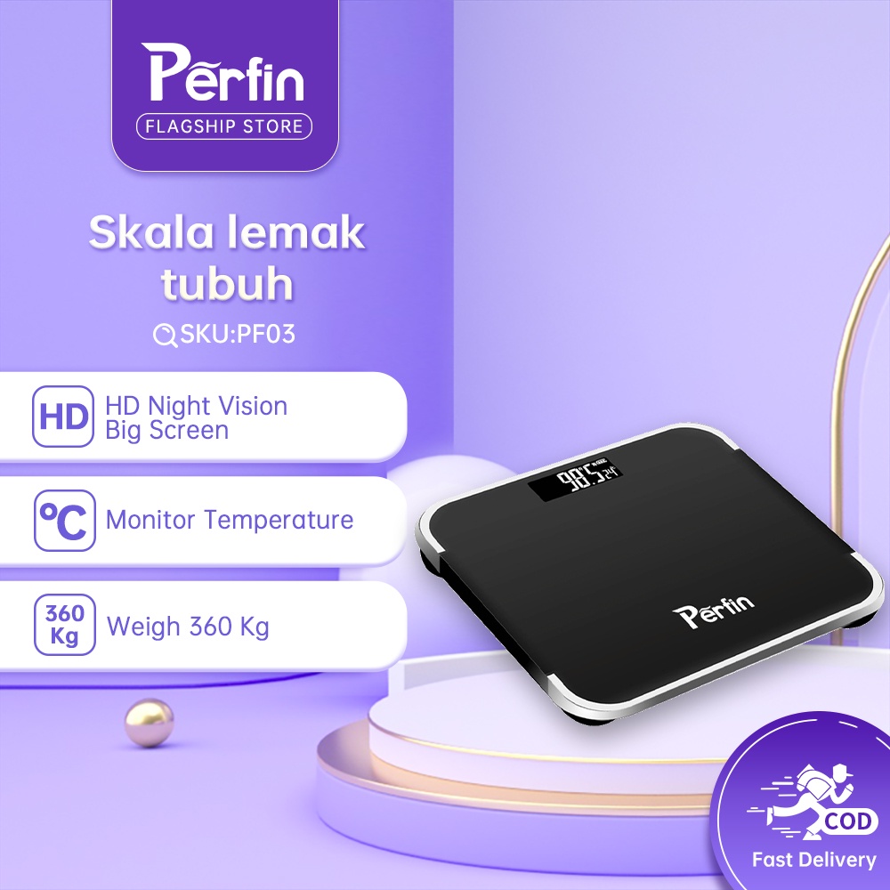 Perfin PF03 Timbangan Badan Digital -- Black