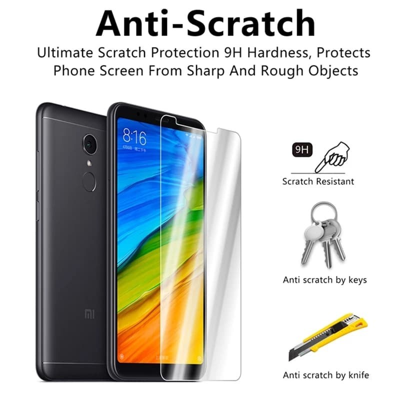 TEMPERED GLASS ANTIGORES XIAOMI REDMI NOTE 1, NOTE 4/4X &amp; NOTE 5A TEBAL HIGH QUALITY