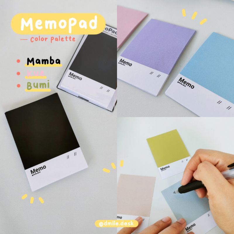 

dmile.desk - MemoPad Color Pallet | Mamba Kue Bumi
