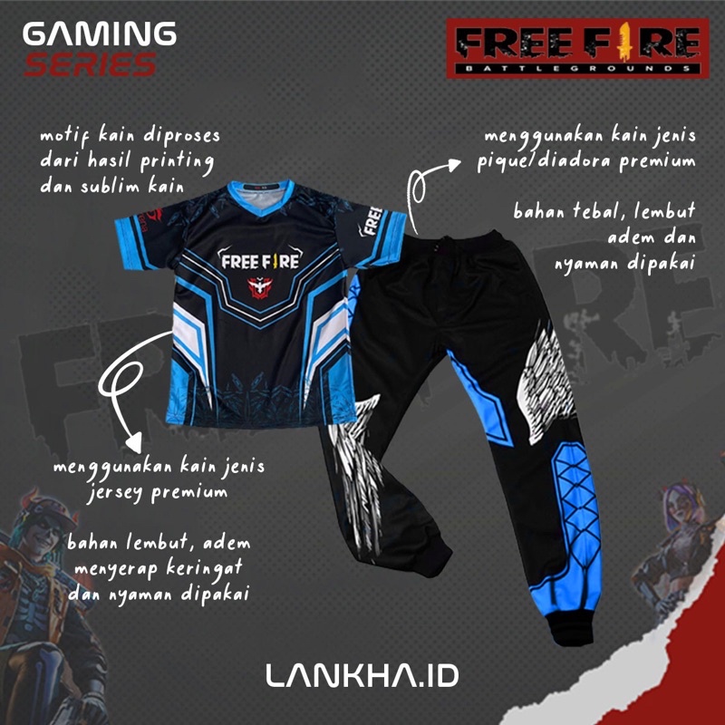 Celana FF Celana Enjel Celana Gaming Free Fire Celana Gaming Freefire Celana FF anak BNL
