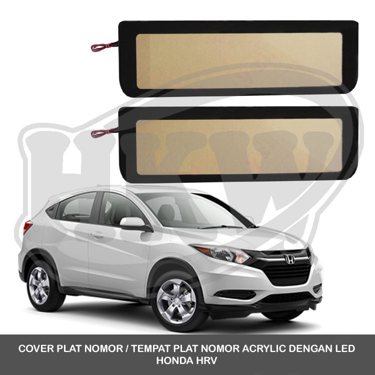 DUDUKAN / TEMPAT PLAT NOMOR MOBIL ACRYLIC LAMPU LED HONDA HRV