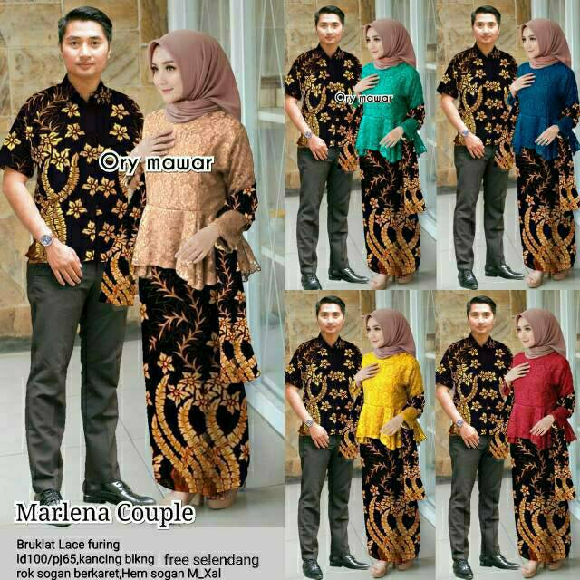 Toko Grosir Tasyananu_batik Couple Marlena Couple / Couple Selendang Brokat Marlena DQbdErC5nEdWk