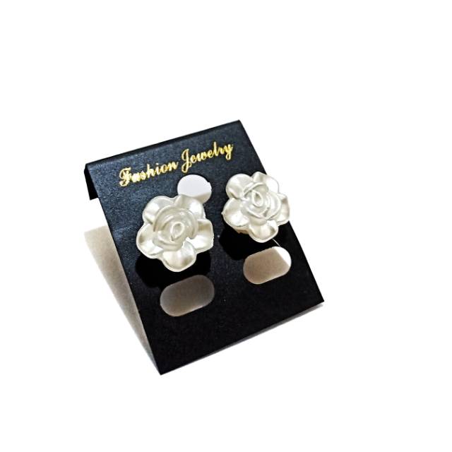 Belle Rose Pearl Stud Earrings | Anting Tusuk Studs Bunga Handmade Flower Korean Pearls