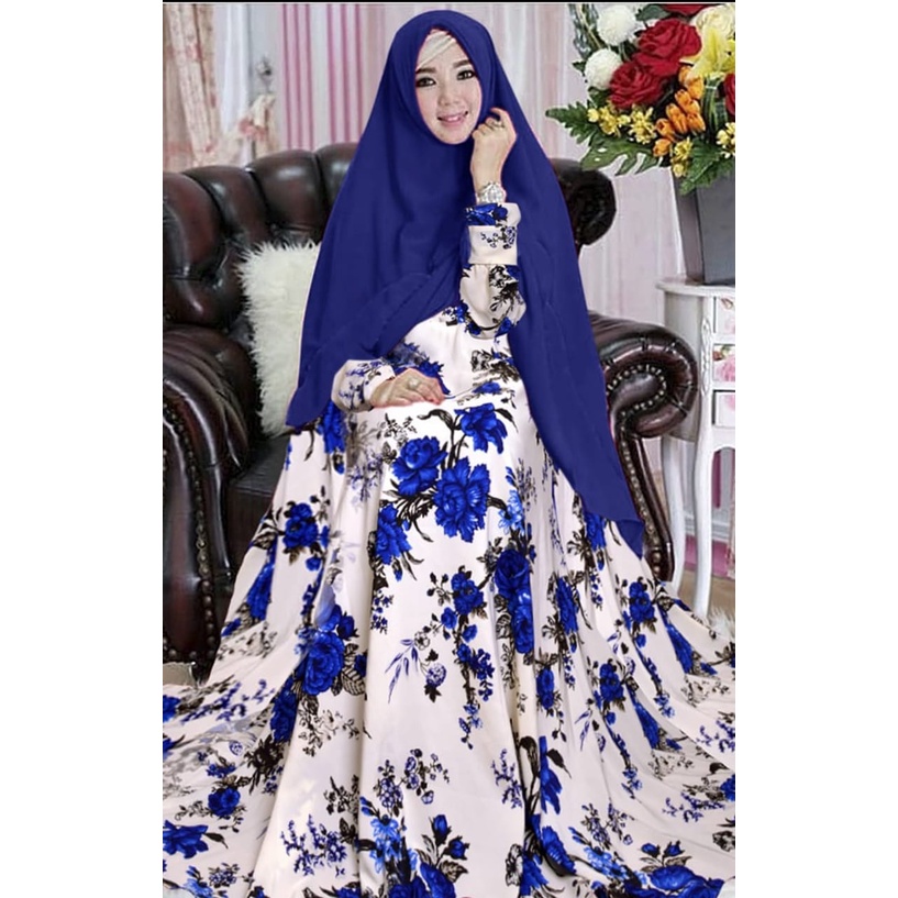 diana maxi monalisa premium set khimar seruty bebydoll 2 layer / gamis syarii monalisa premium terbaru