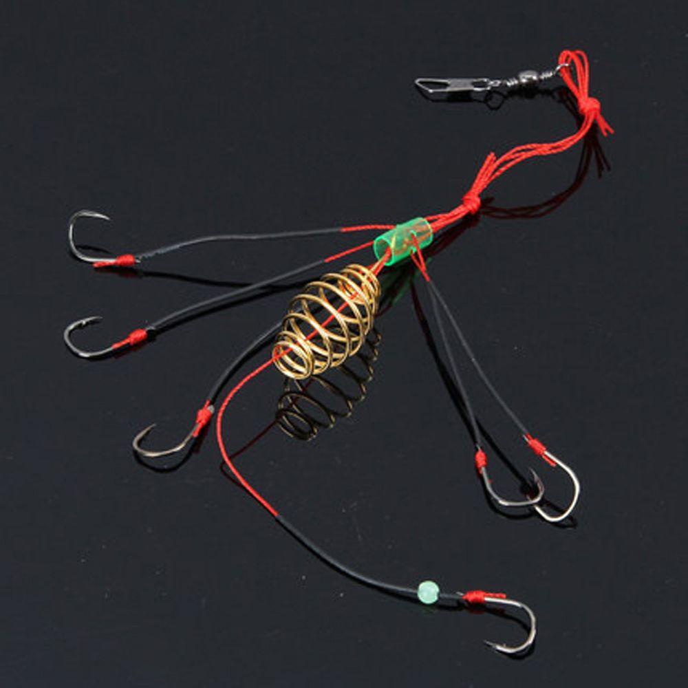 Lanfy Fishinghook Memancing Aksesoris High Quality Alat Pancing Kasar Fishing Tackle Anti Winding Bait Trap Feeder Springs Pancing Umpan Hooks