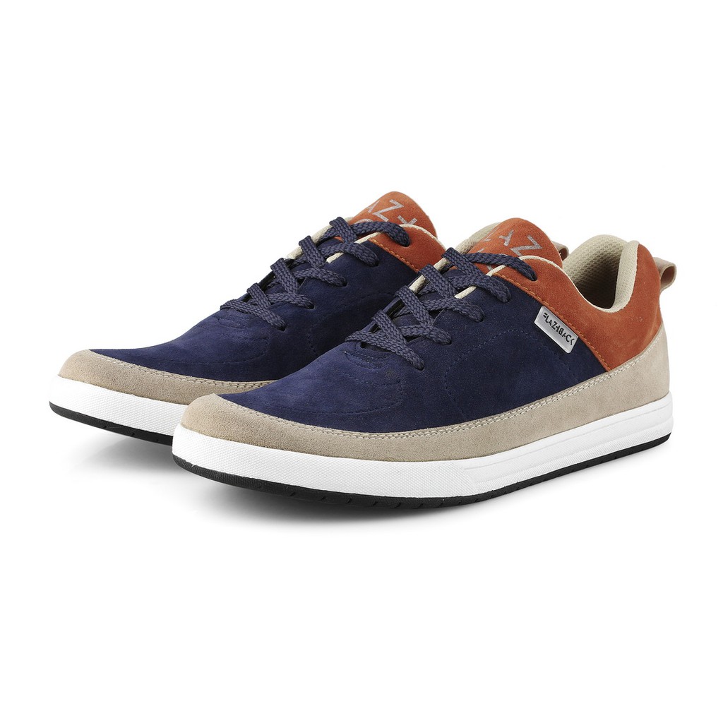 FLAZH NAVY COMB |MNM x FLAZHBACK| Sepatu Sneakers Pria Casual ORIGINAL